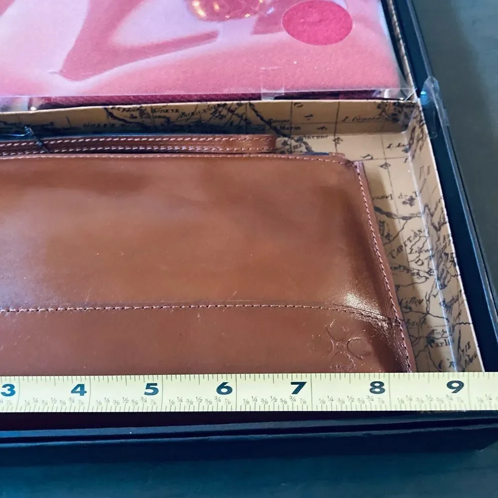 NWT Patricia Nash Leather Wristlet Bag & Luxurious Pink Scarf Gift Set